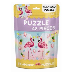 Karrusel Forlag Puslespil i Pose - Flamingo (48 brikker)