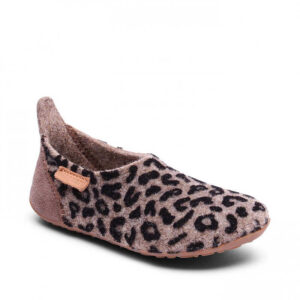 Uldhjemmesko Wool Basic - Brown-Leopard - Str. 33